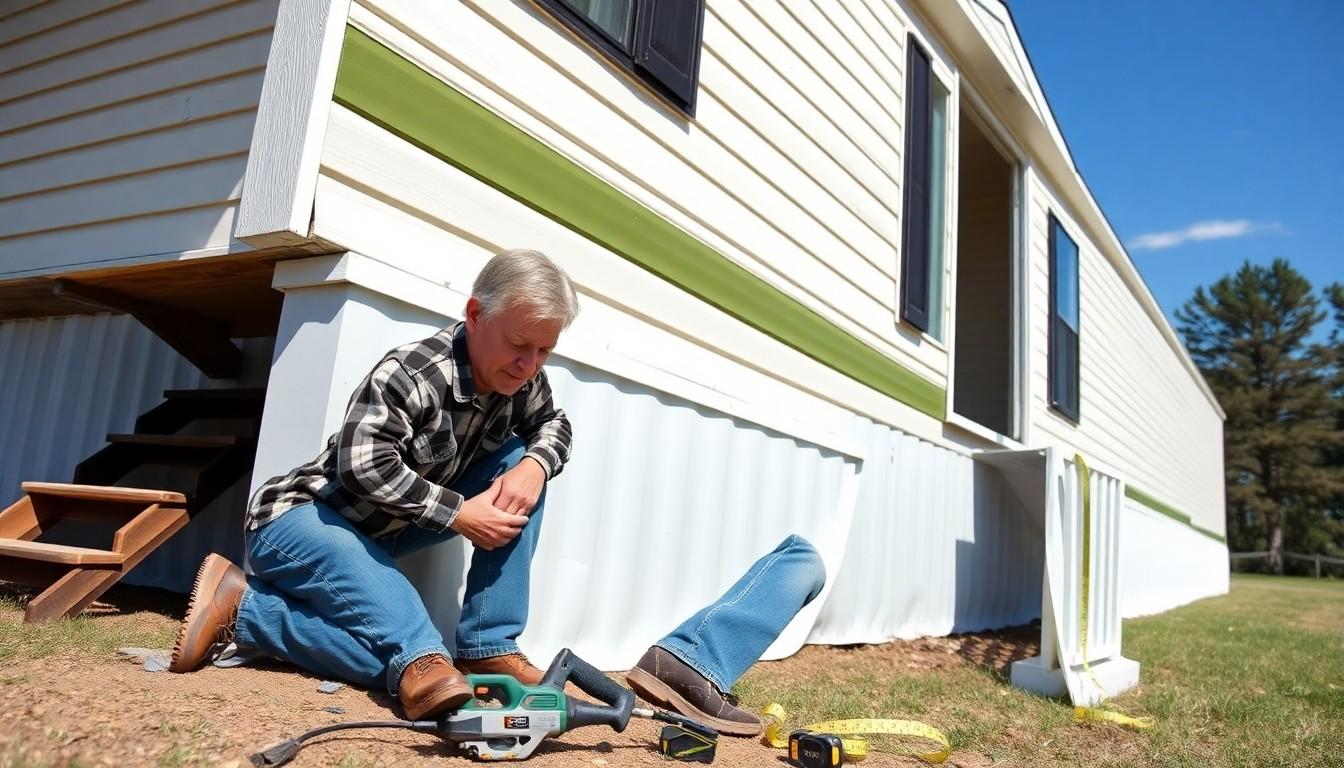 diy mobile home skirting